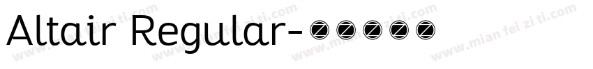 Altair Regular字体转换